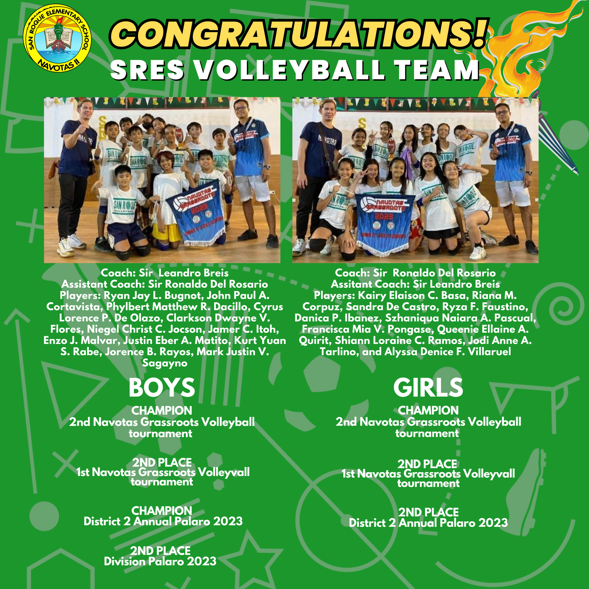 Congrats SRES Volleyball Team